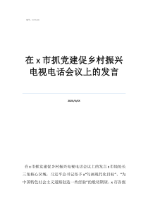 黨建引領(lǐng)鄉(xiāng)村振興工作匯報在市抓黨建促鄉(xiāng)村振興電視電話會議上的發(fā)言