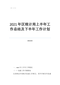 物業(yè)公司2020年終總結(jié)2021年區(qū)統(tǒng)計(jì)局上半年工作總結(jié)及下半年工作計(jì)劃