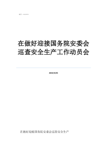 在做好迎接國務院安委會巡查安全生產工作動員會