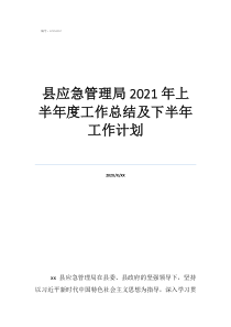 事件報告書寫樣板縣應急管理局2021年上半年度工作總結及下半年工作計劃