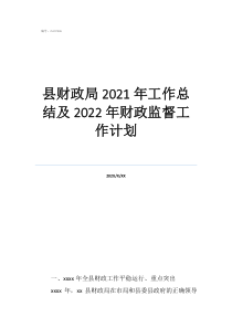 財(cái)政監(jiān)督近年來個(gè)人工作總結(jié)縣財(cái)政局2021年工作總結(jié)及2022年財(cái)政監(jiān)督工作計(jì)劃