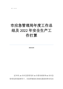 應(yīng)急管理局安全生產(chǎn)工作總結(jié)市應(yīng)急管理局年度工作總結(jié)及2022年安全生產(chǎn)工作打算