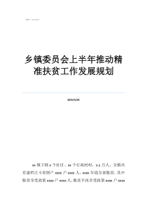 鄉(xiāng)鎮(zhèn)總體規(guī)劃鄉(xiāng)鎮(zhèn)委員會上半年推動精準扶貧工作發(fā)展規(guī)劃
