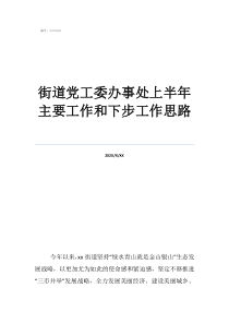 街道叫黨委還是黨工委街道黨工委辦事處上半年主要工作和下步工作思路