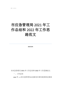 個(gè)人工作總結(jié)和計(jì)劃市應(yīng)急管理局2021年工作總結(jié)和2022年工作思路范文