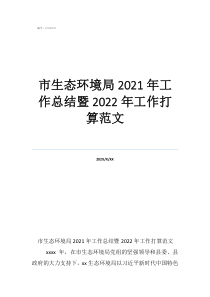 環(huán)境部工作總結(jié)與計劃市生態(tài)環(huán)境局2021年工作總結(jié)暨2022年工作打算范文