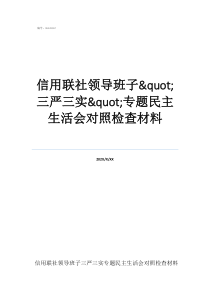 湖南省信用聯(lián)社趙應云信用聯(lián)社領導班子"三嚴三實"專題民主生活會對照檢查材料