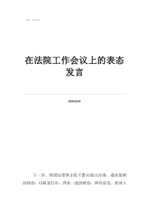 會(huì)議發(fā)言在法院工作會(huì)議上的表態(tài)發(fā)言