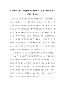 區(qū)市管中心新時代文明實踐所2022年上半年工作總結和下半年工作安排docx