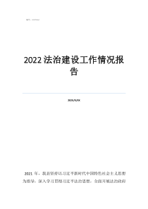 法治建設(shè)自查報告20222022法治建設(shè)工作情況報告