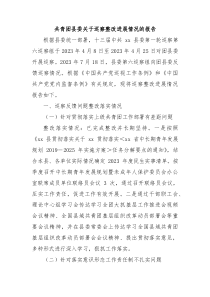 共青團(tuán)縣委關(guān)于巡察整改進(jìn)展情況的報(bào)告docx