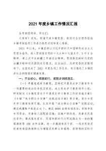 2021年度鄉(xiāng)鎮(zhèn)工作總結(jié)docx