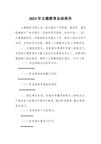 2023年主題教育總結(jié)報(bào)告