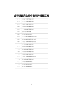 金切設(shè)備安全操作及維護(hù)規(guī)程匯編