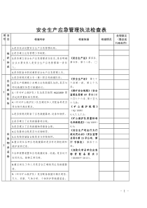安全生產(chǎn)應(yīng)急管理執(zhí)法檢查表