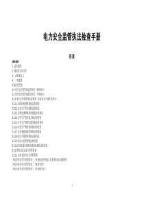 電力安全監(jiān)管執(zhí)法檢查手冊