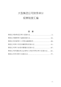 大型集團公司財務(wù)審計規(guī)章制度匯編