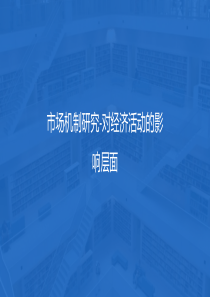 市場機制研究-對經(jīng)濟活動的影響層面