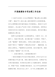 開展微腐敗專項治理工作總結(jié) (1)