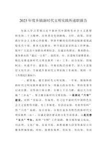 2023年度鄉(xiāng)鎮(zhèn)新時代文明實踐所述職報告