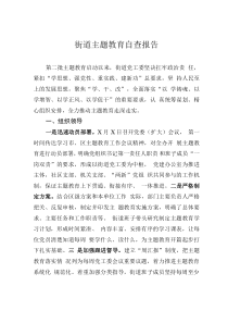 街道主題教育自查報(bào)告