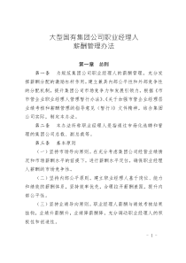 大型國有集團公司職業(yè)經(jīng)理人薪酬管理辦法
