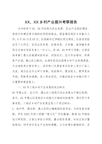 XX鄉(xiāng)村產(chǎn)業(yè)振興考察報(bào)告
