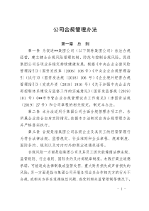 大型國有集團(tuán)公司合規(guī)管理辦法