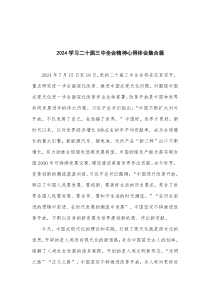 2024學(xué)習(xí)二十屆三中全會(huì)精神心得體會(huì)集合篇