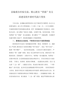 縣編委辦經(jīng)驗交流：精心抓實“四強”黨支部建設(shè) 筑牢新時代戰(zhàn)斗堡壘
