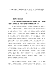 2024年機(jī)關(guān)單位巡察反饋意見整改情況報(bào)告