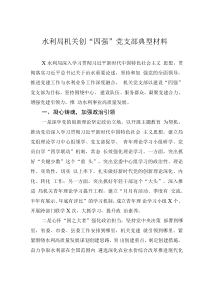 水利局機(jī)關(guān)創(chuàng)“四強(qiáng)”黨支部典型材料