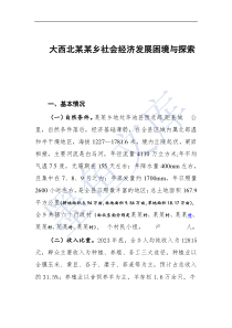大西北某某鄉(xiāng)社會(huì)經(jīng)濟(jì)發(fā)展困境與探索