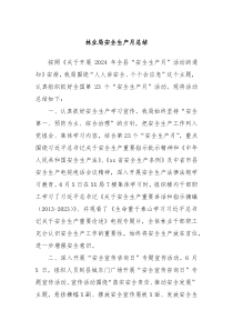 林業(yè)局安全生產(chǎn)月總結(jié)