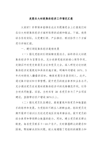 發(fā)展壯大村級集體經(jīng)濟工作情況匯報