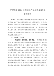 中學(xué)關(guān)于2024年黨建工作總結(jié)及2025年工作謀劃