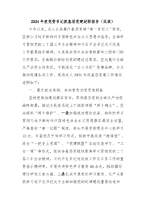 2024年度黨委書記抓基層黨建述職報告（民政）
