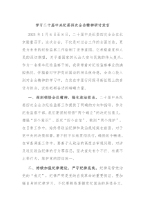 學(xué)習(xí)二十屆中央紀(jì)委四次全會(huì)精神研討發(fā)言