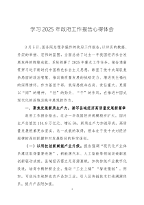 學(xué)習(xí)2025年政府工作報告心得體會四篇