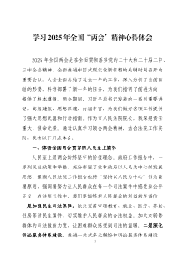學(xué)習2025年全國“兩會”精神心得體會三篇