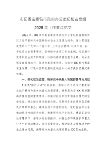 紀(jì)檢監(jiān)察組2025年工作要點(diǎn)范文參考