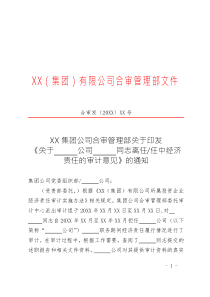 審計(jì)資料-離任（任中）經(jīng)濟(jì)責(zé)任審計(jì)意見(jiàn)