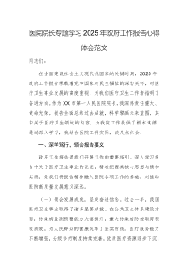 醫(yī)院院長(zhǎng)專題學(xué)習(xí)2025年政府工作報(bào)告心得體會(huì)范文