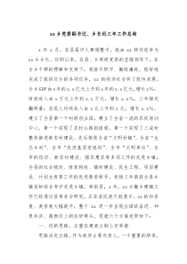 xx鄉(xiāng)黨委副書記、鄉(xiāng)長(zhǎng)近三年工作總結(jié)
