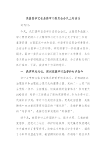某縣委書(shū)記在縣委審計(jì)委員會(huì)會(huì)議上的講話