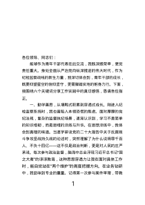 紀(jì)檢監(jiān)察干部在青年干部座談會(huì)上的交流發(fā)言.text