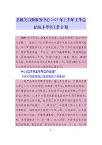 縣機(jī)關(guān)后勤服務(wù)中心2025年上半年工作總結(jié)及下半年工作計劃